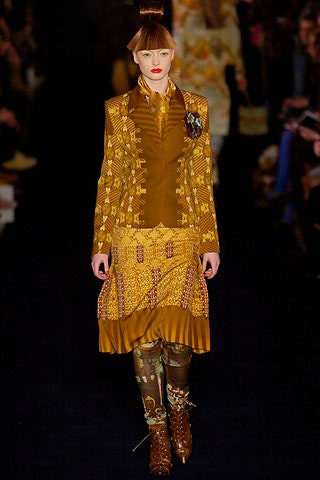 brown gold embroidered midi dress