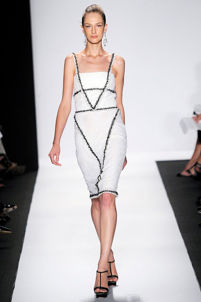 fitted white sleeveless dress