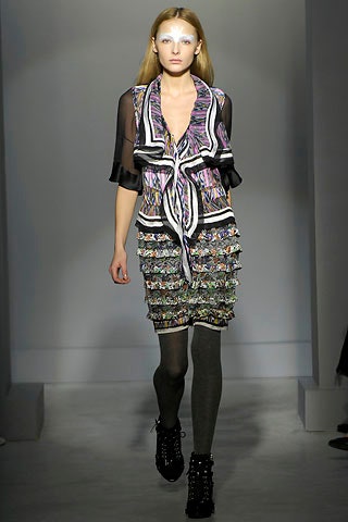 multi-colored ruffled mini dress