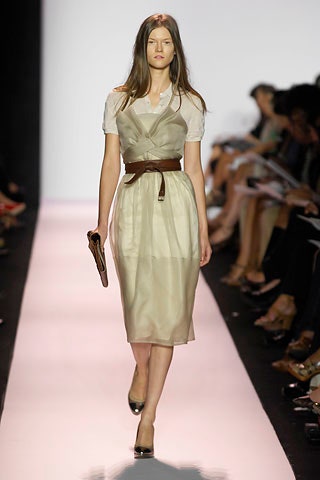 beige silk belted midi dress