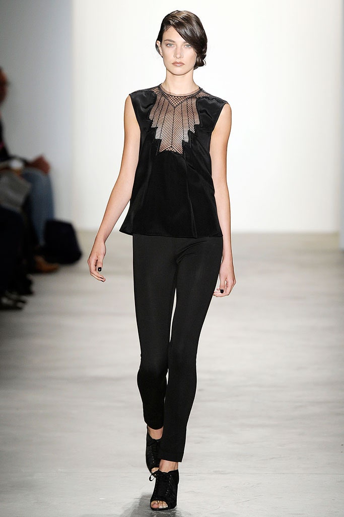 black mesh cutout sleeveless top