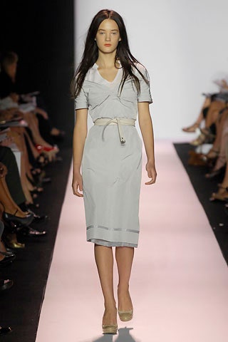 fitted gray cotton midi dress