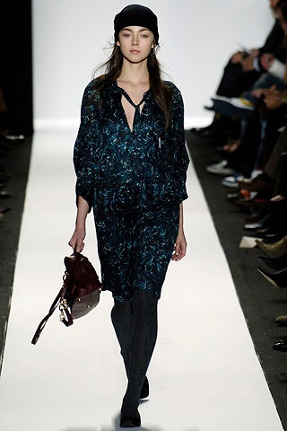 relaxed blue green printed dress