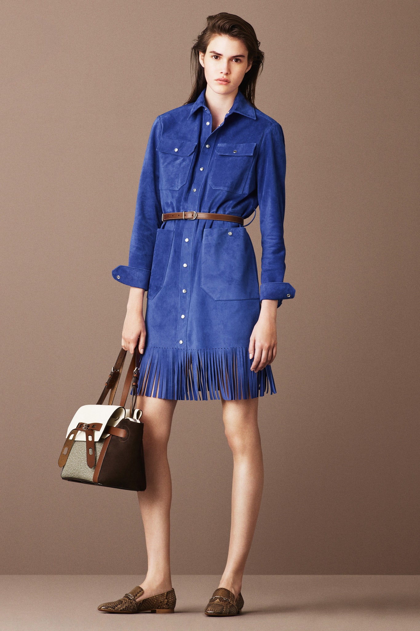 blue suede fitted dress