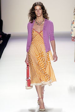 orange yellow printed midi dress