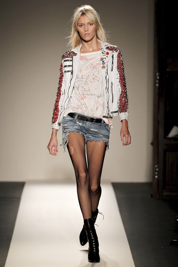 white denim long-sleeve collared fitted embroidered zippered jacket