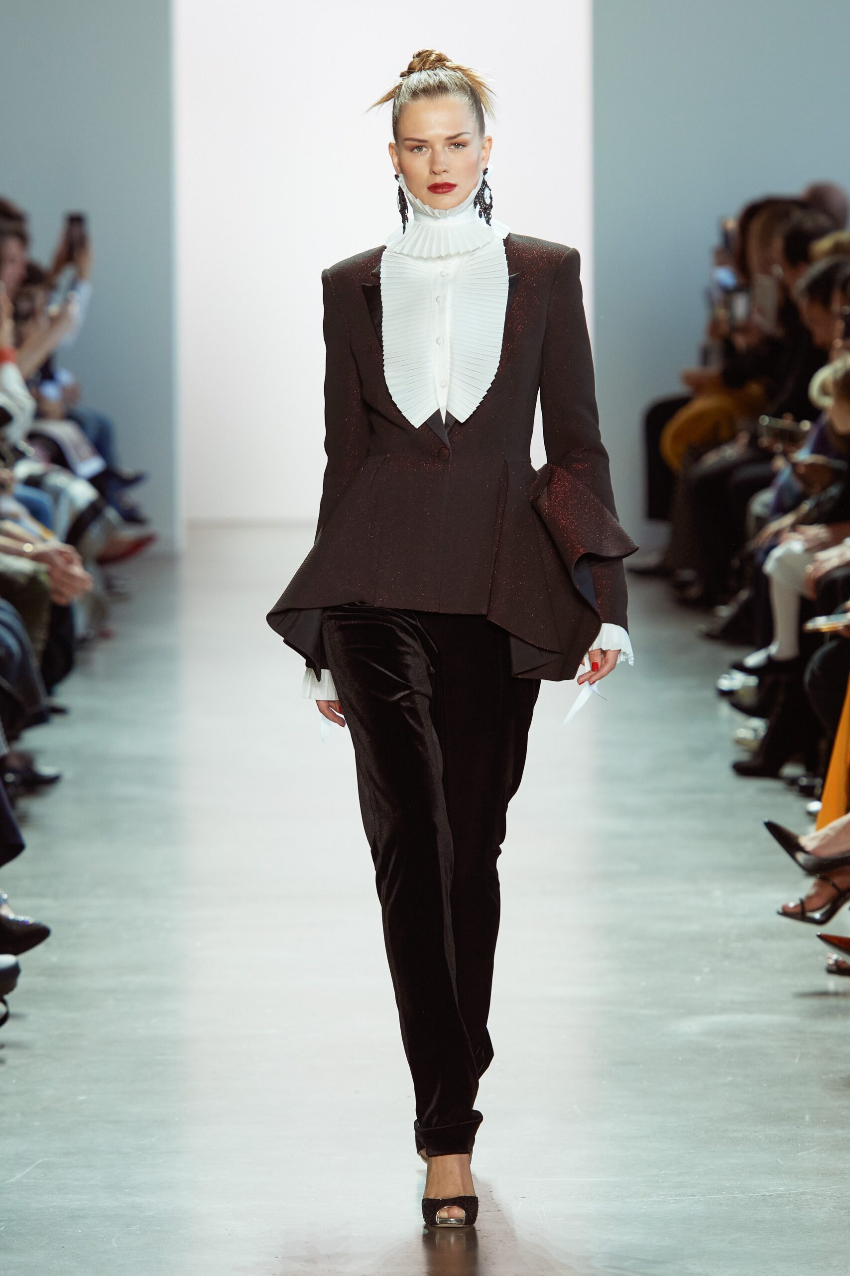 black velvet tailored blazer