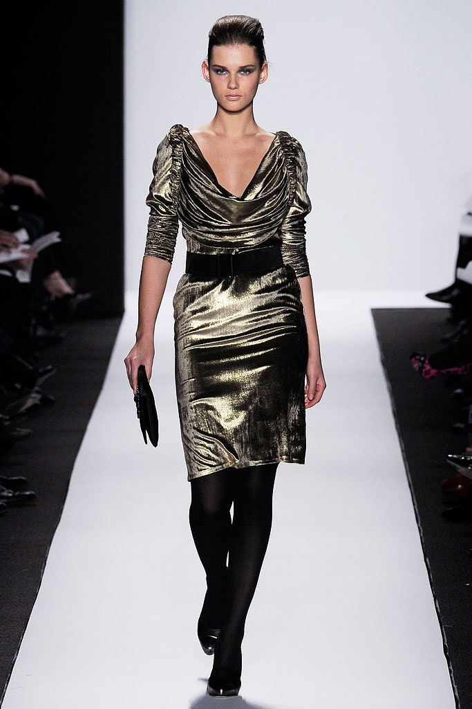 gold silk fitted dress