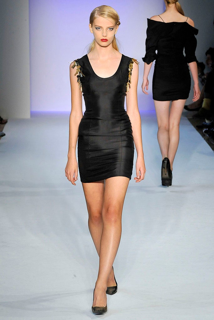 black satin sleeveless scoop-neck fitted embellished ruched mini-dress