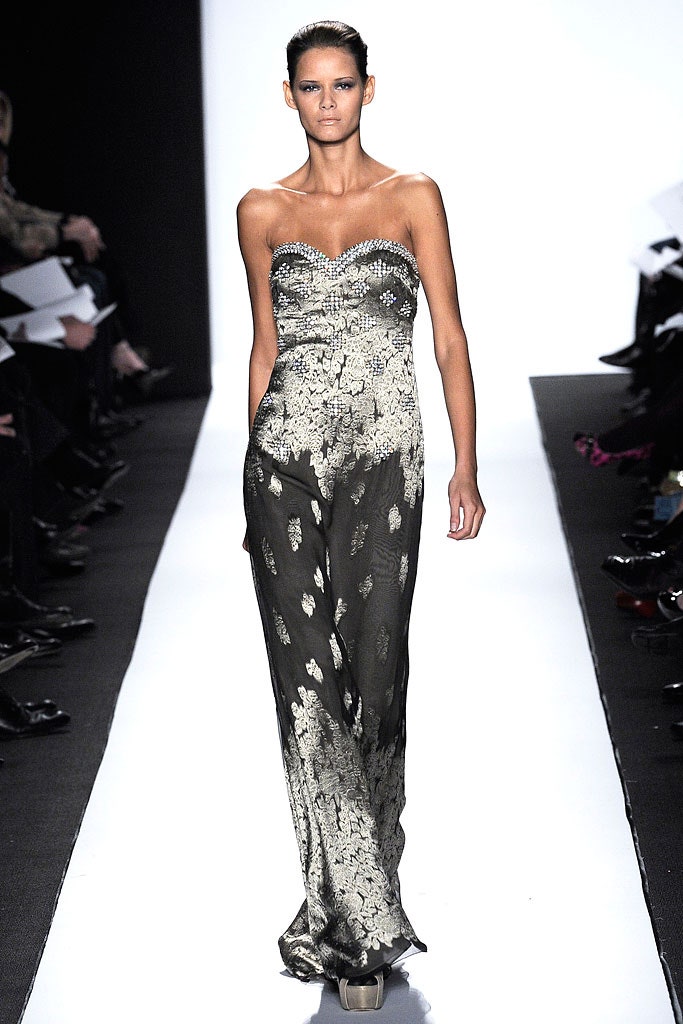 black and gold embroidered gown