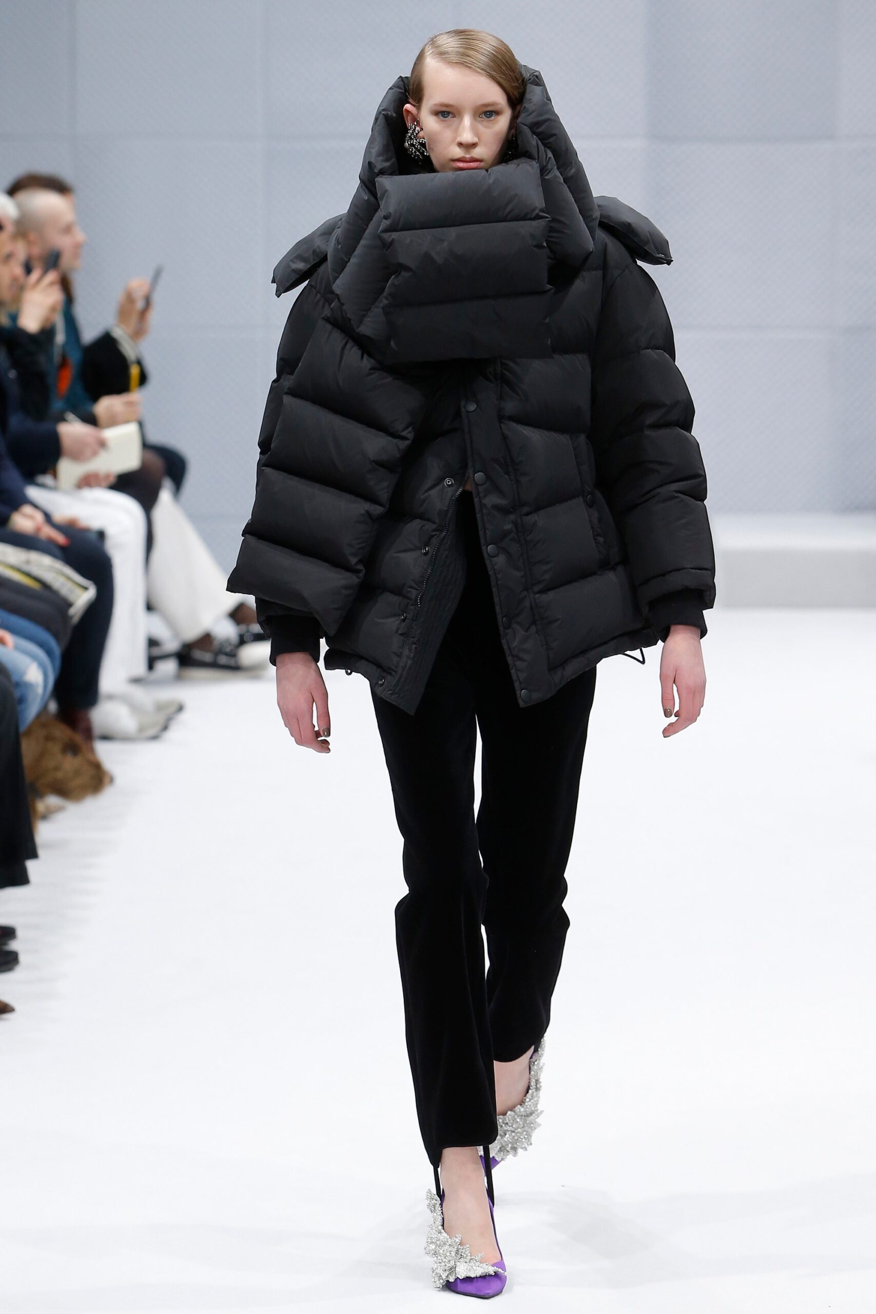 oversized black padded jacket