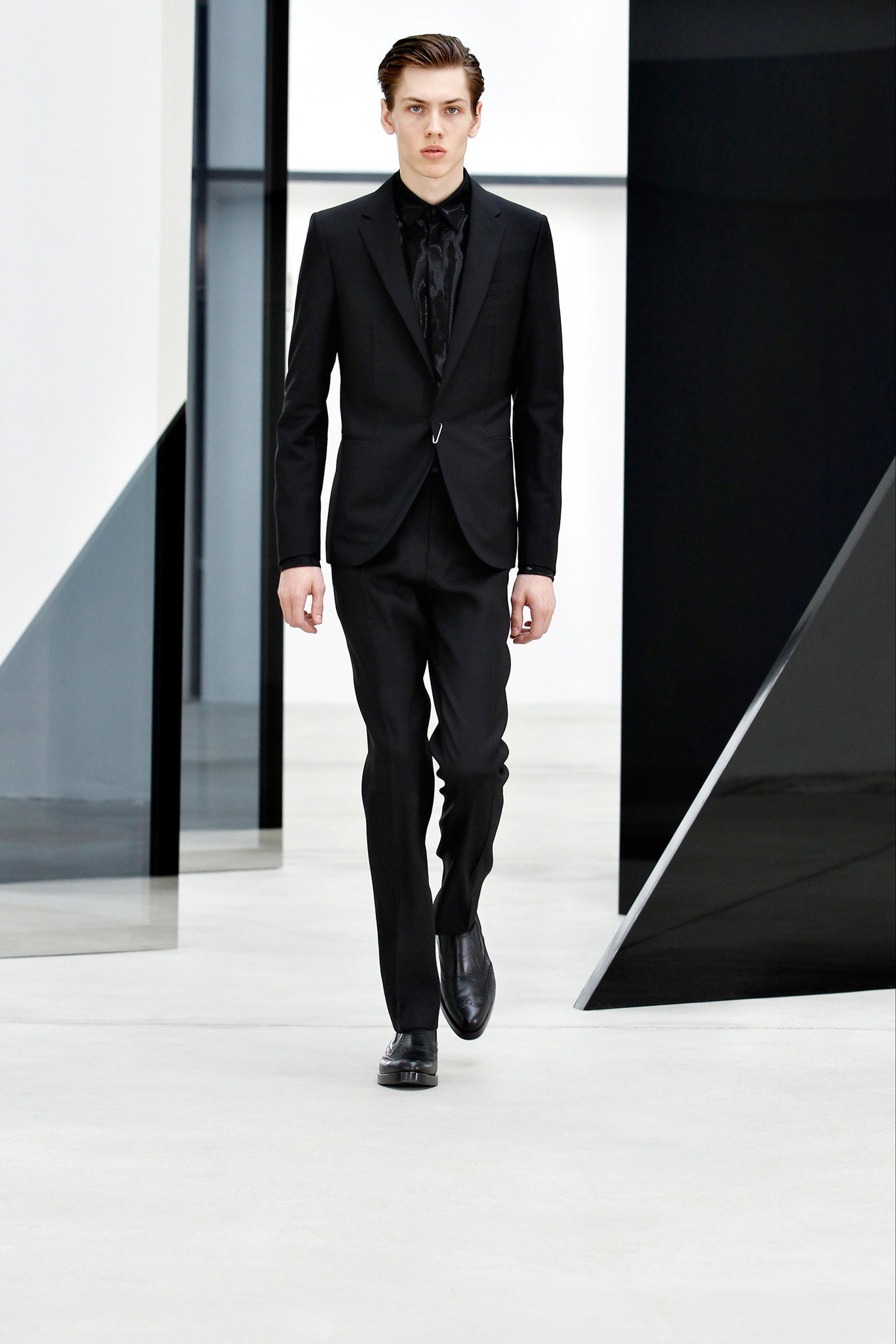 black tailored suit