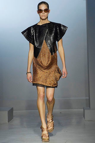 brown silk sleeveless v-neck fitted pleated draped dress