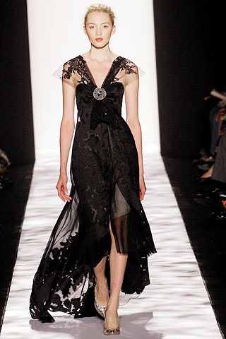 black silk sleeveless gown