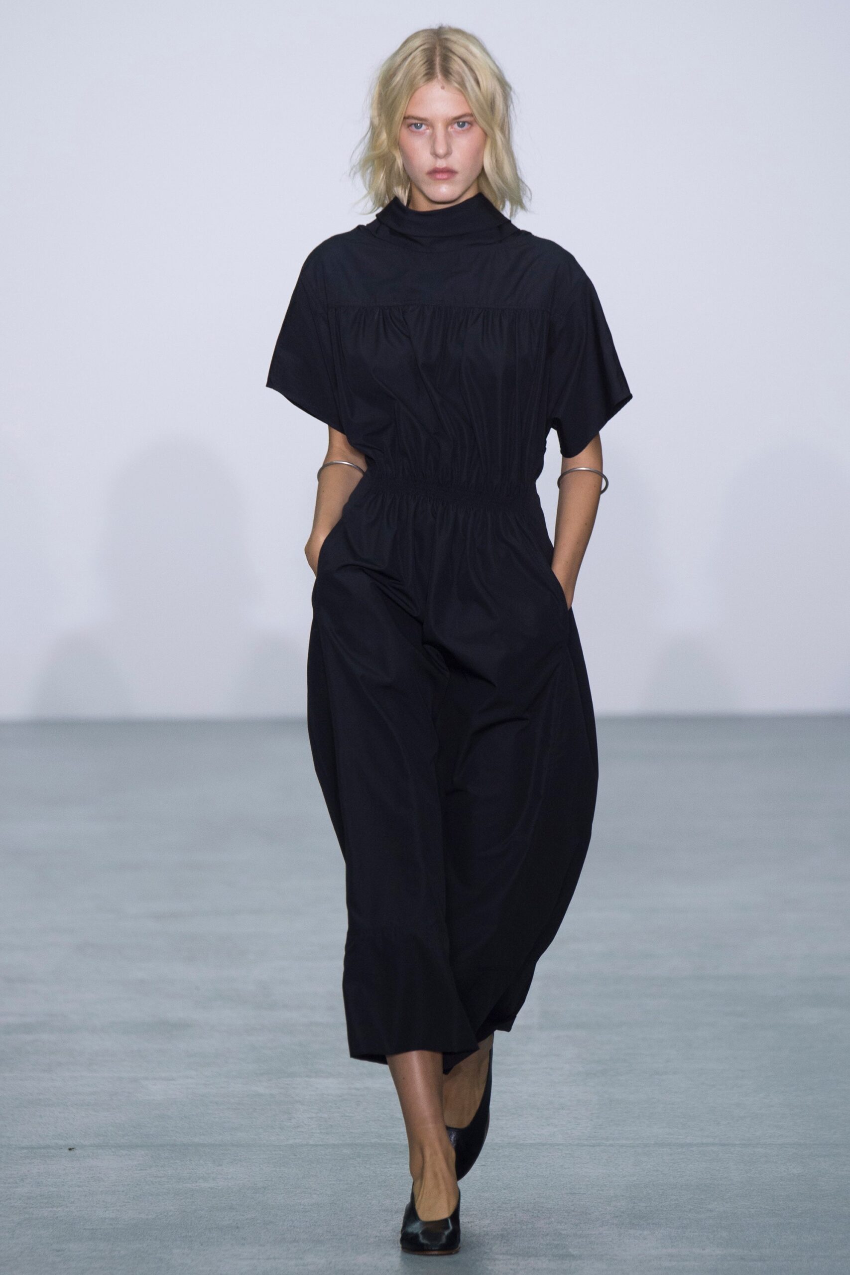 black relaxed cotton jumpsuit