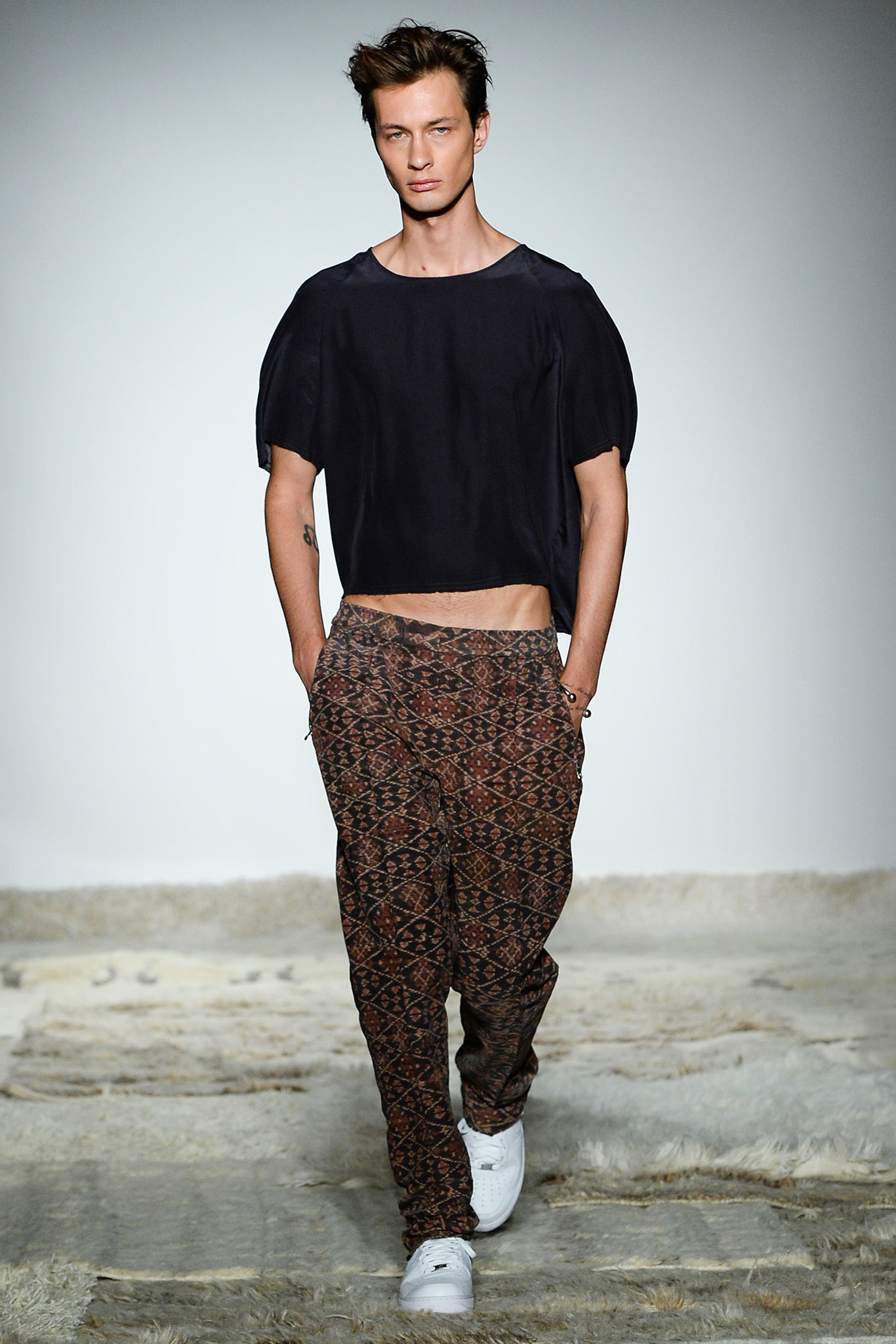 multi cotton relaxed printed pants