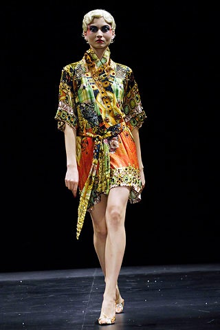 colorful printed mini dress