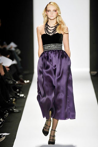 purple silk sleeveless gown