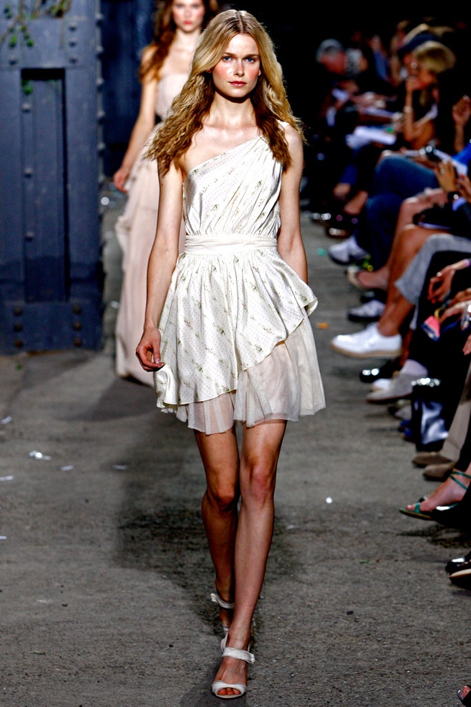 white silk asymmetric dress