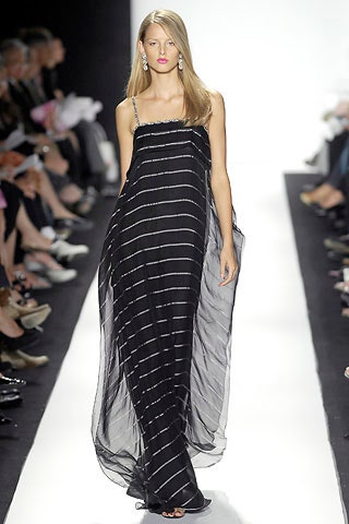 black and white striped maxi dress