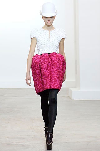 white and pink pleated mini dress