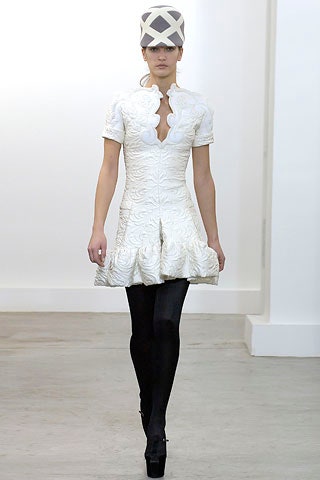 fitted white silk mini dress
