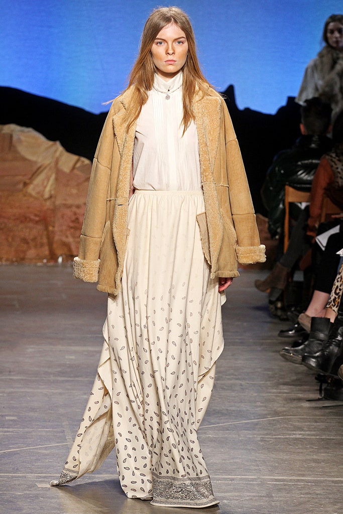 beige suede long-sleeve collared relaxed layered coat