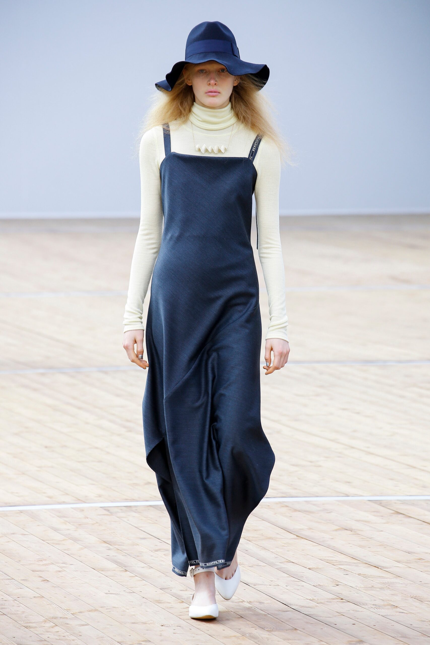 blue satin spaghetti-strap square-neck draped shiny flowing maxi-dress