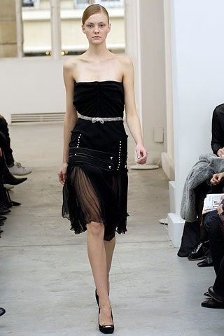 black strapless midi dress