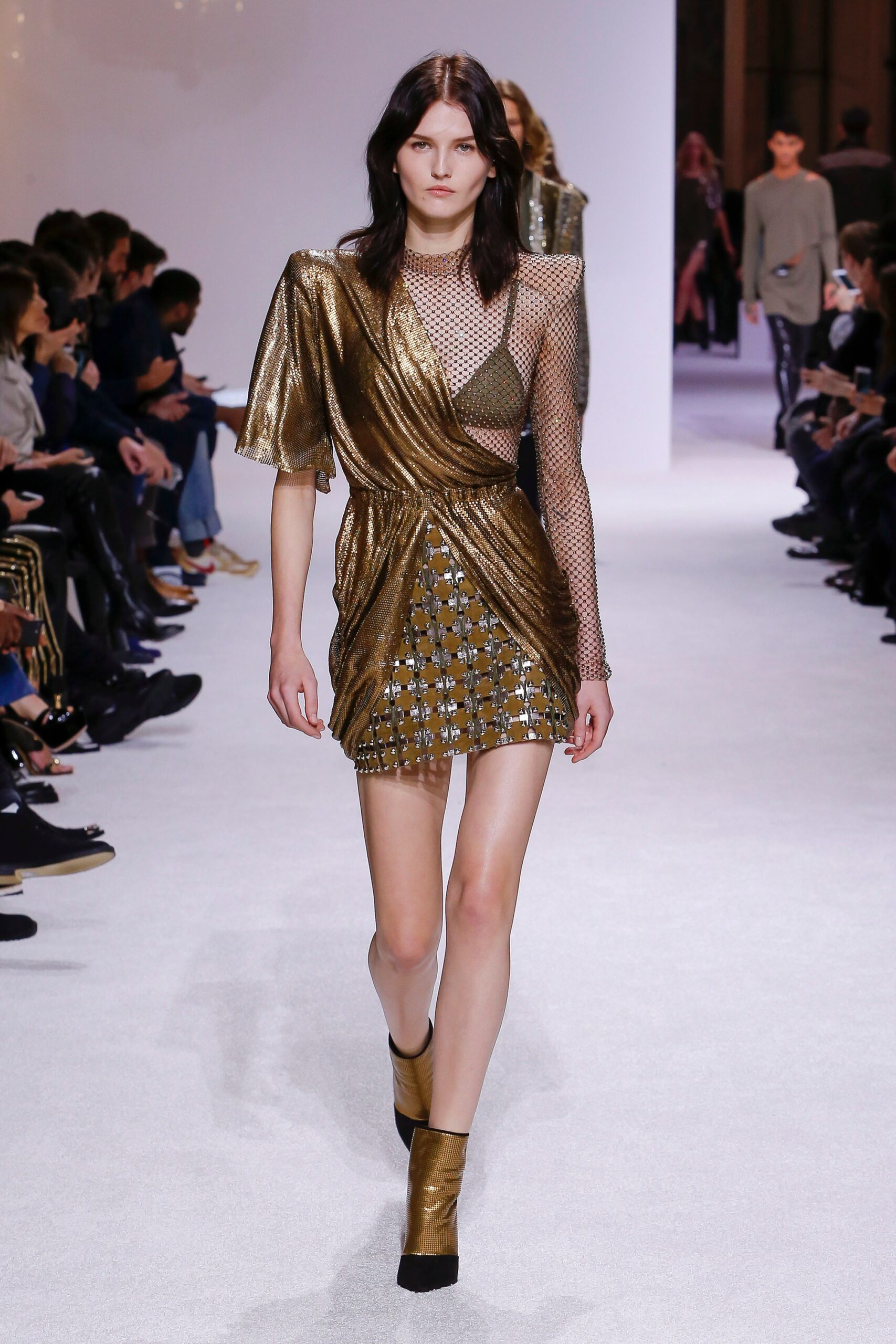gold sequined mini dress
