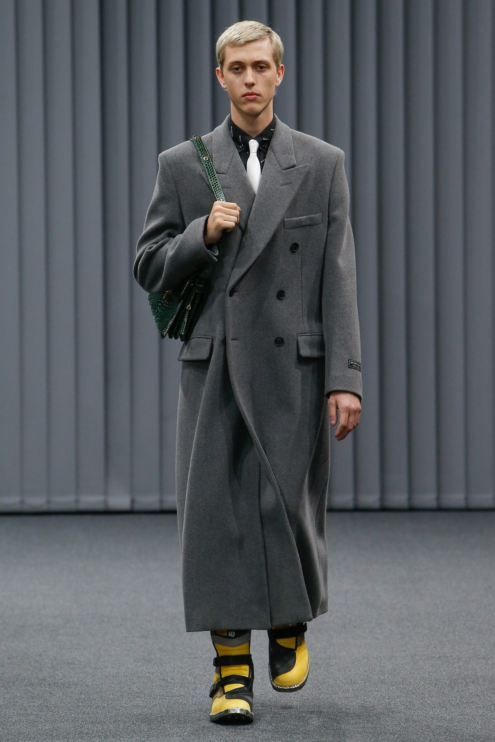 gray wool relaxed coat