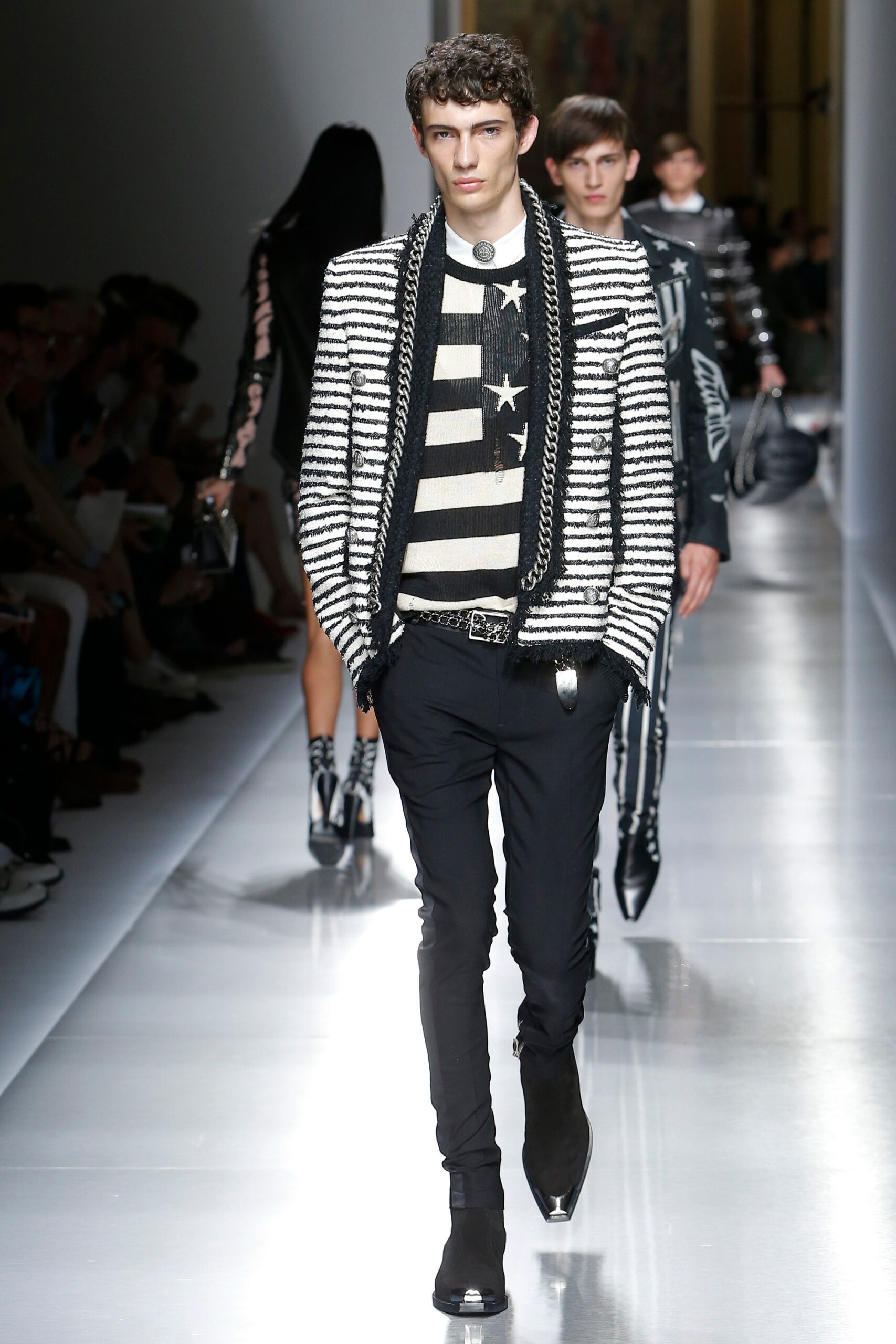 black and white tailored blazer