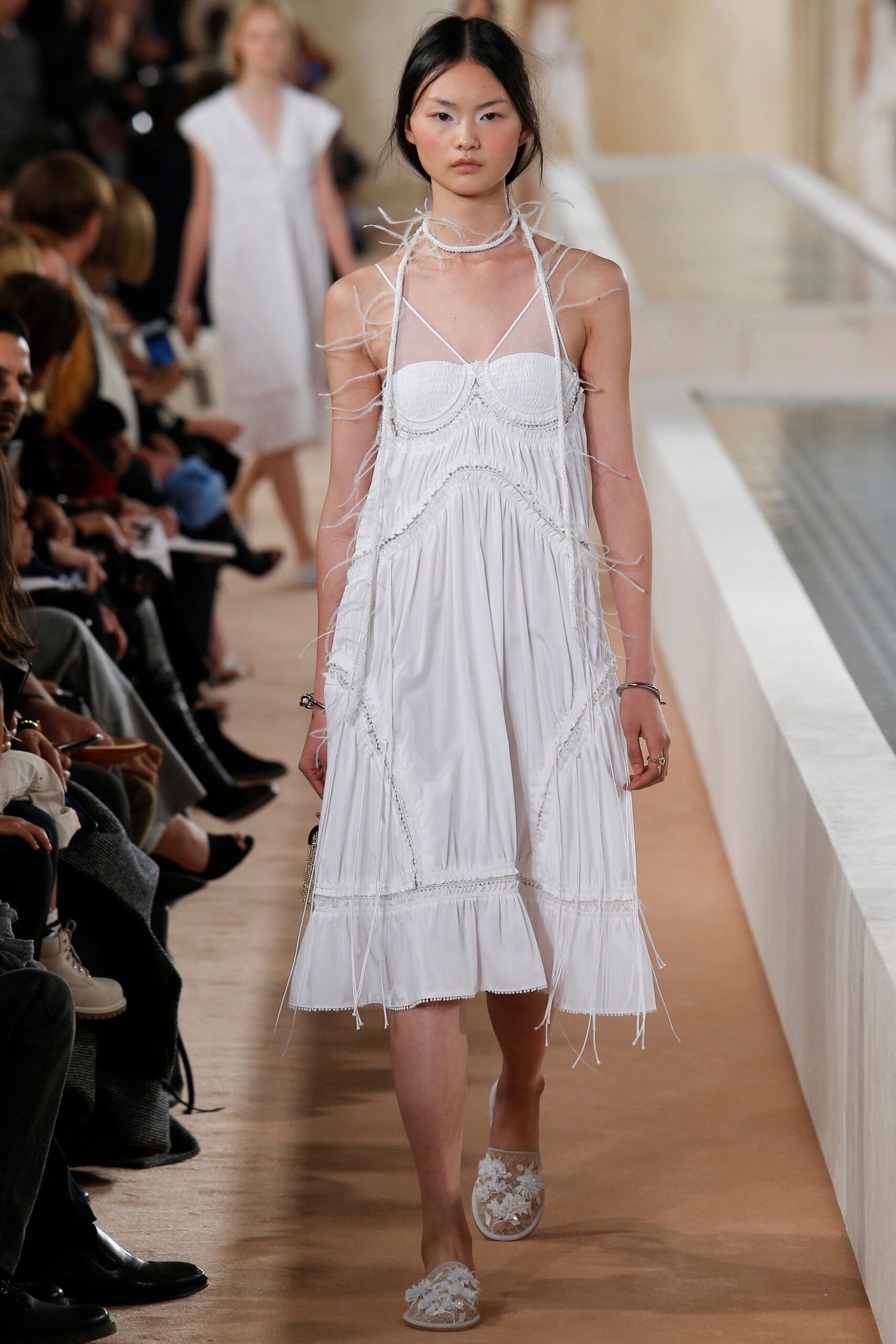 white relaxed sleeveless dress