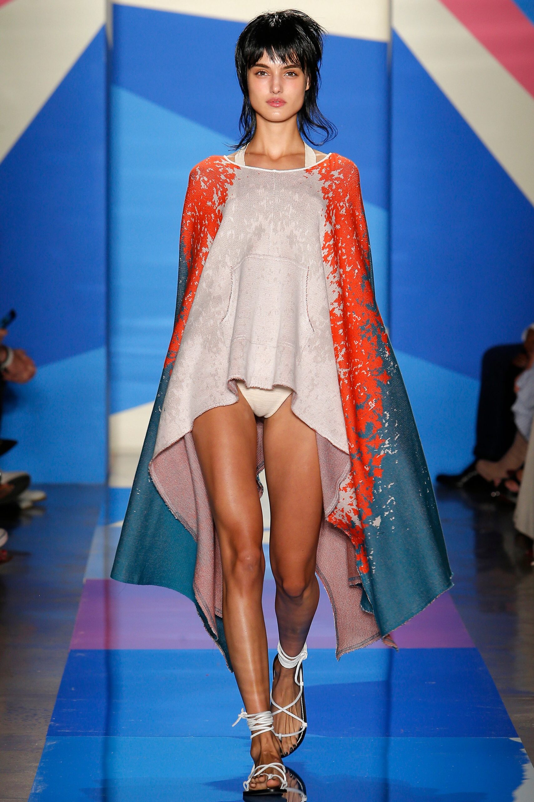 colorful wool poncho