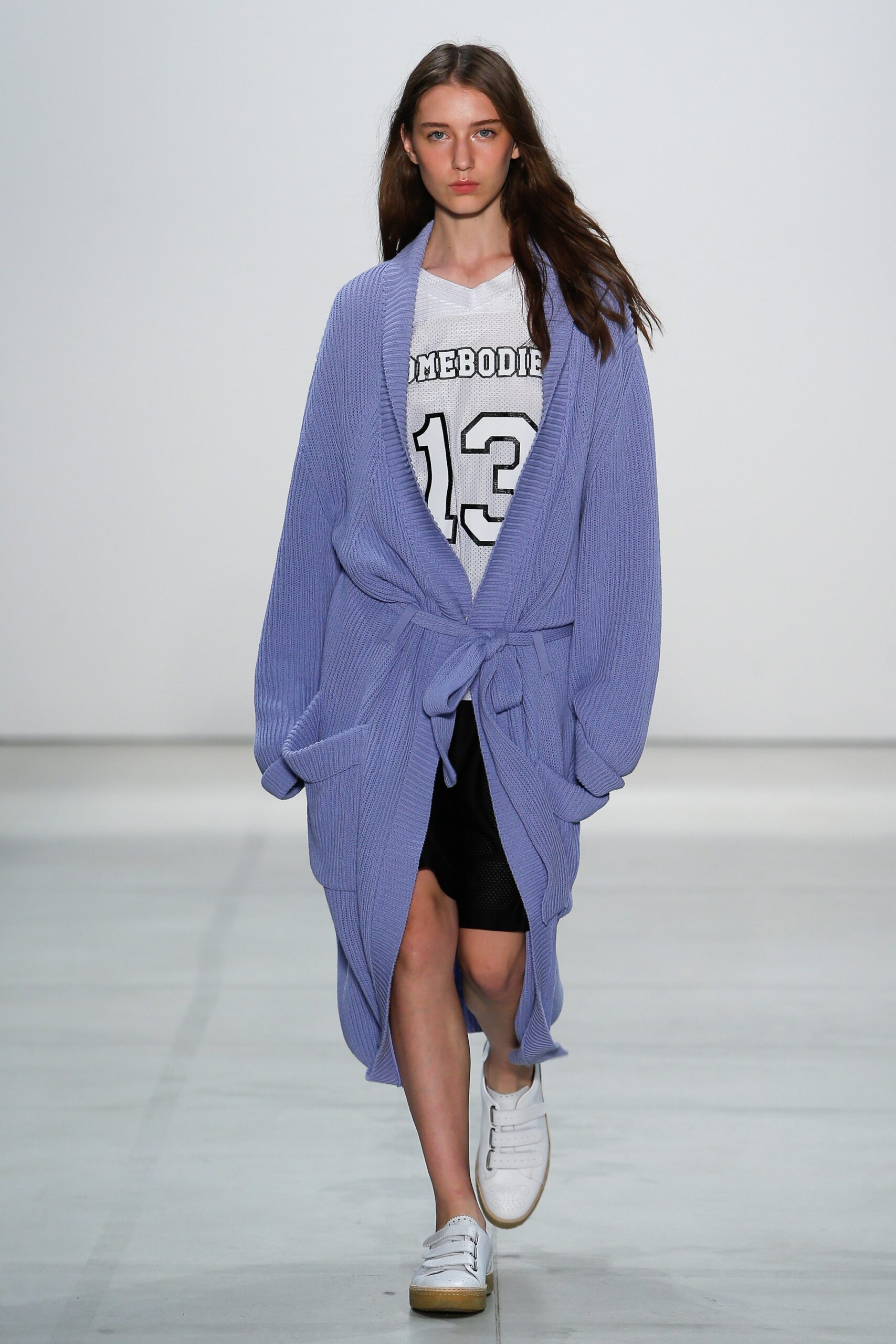 purple robe with t-shirt and skirt