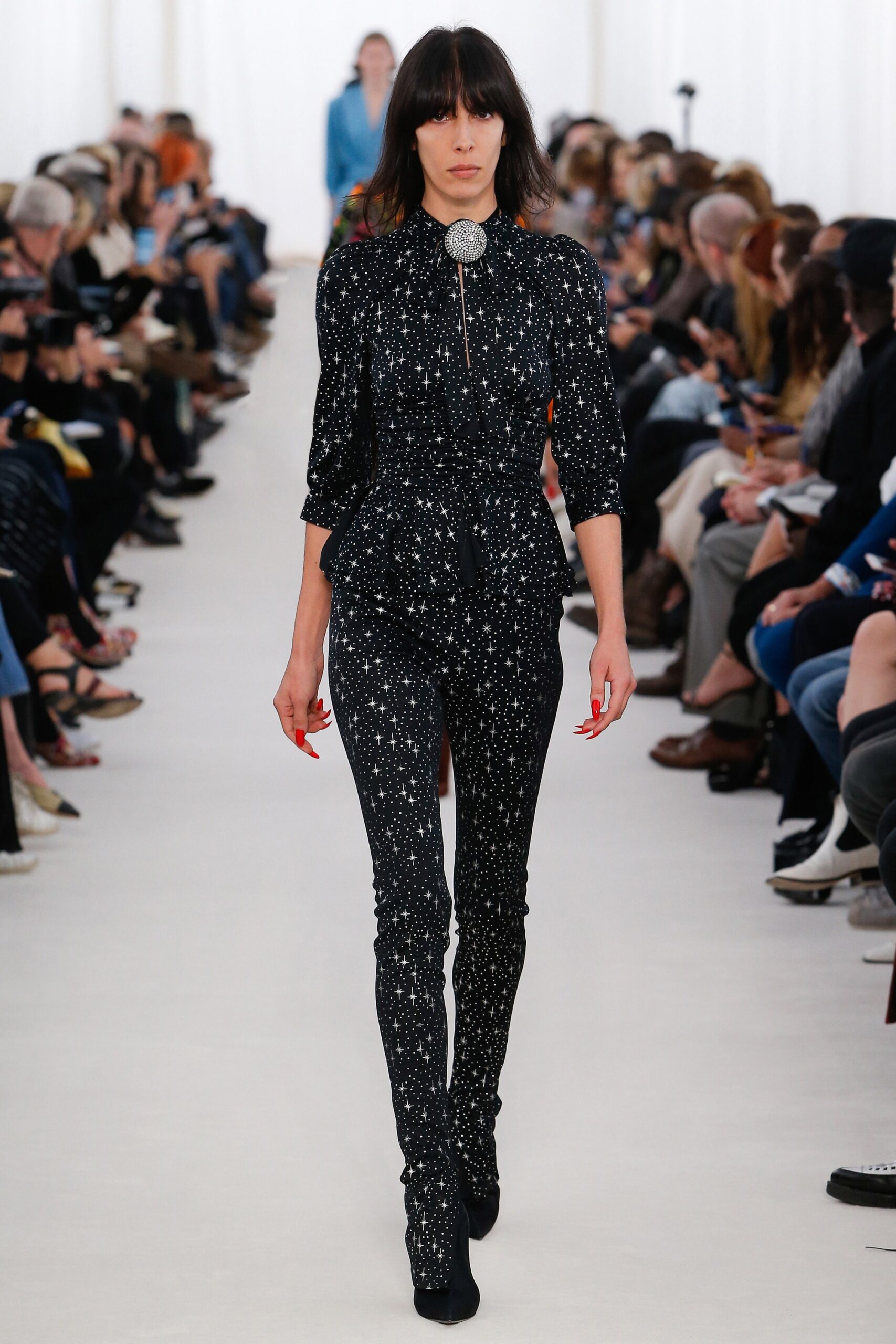 black silk fitted jumpsuit