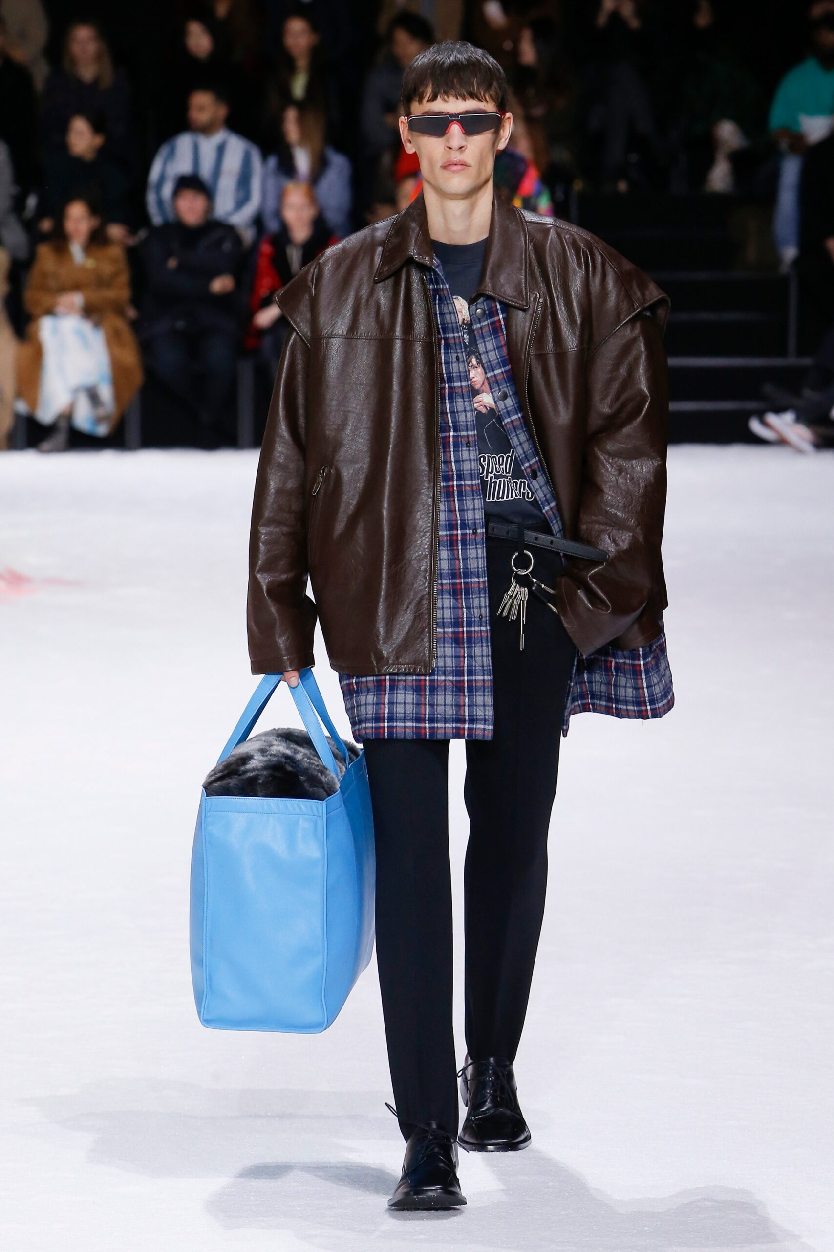 blue vinyl bag