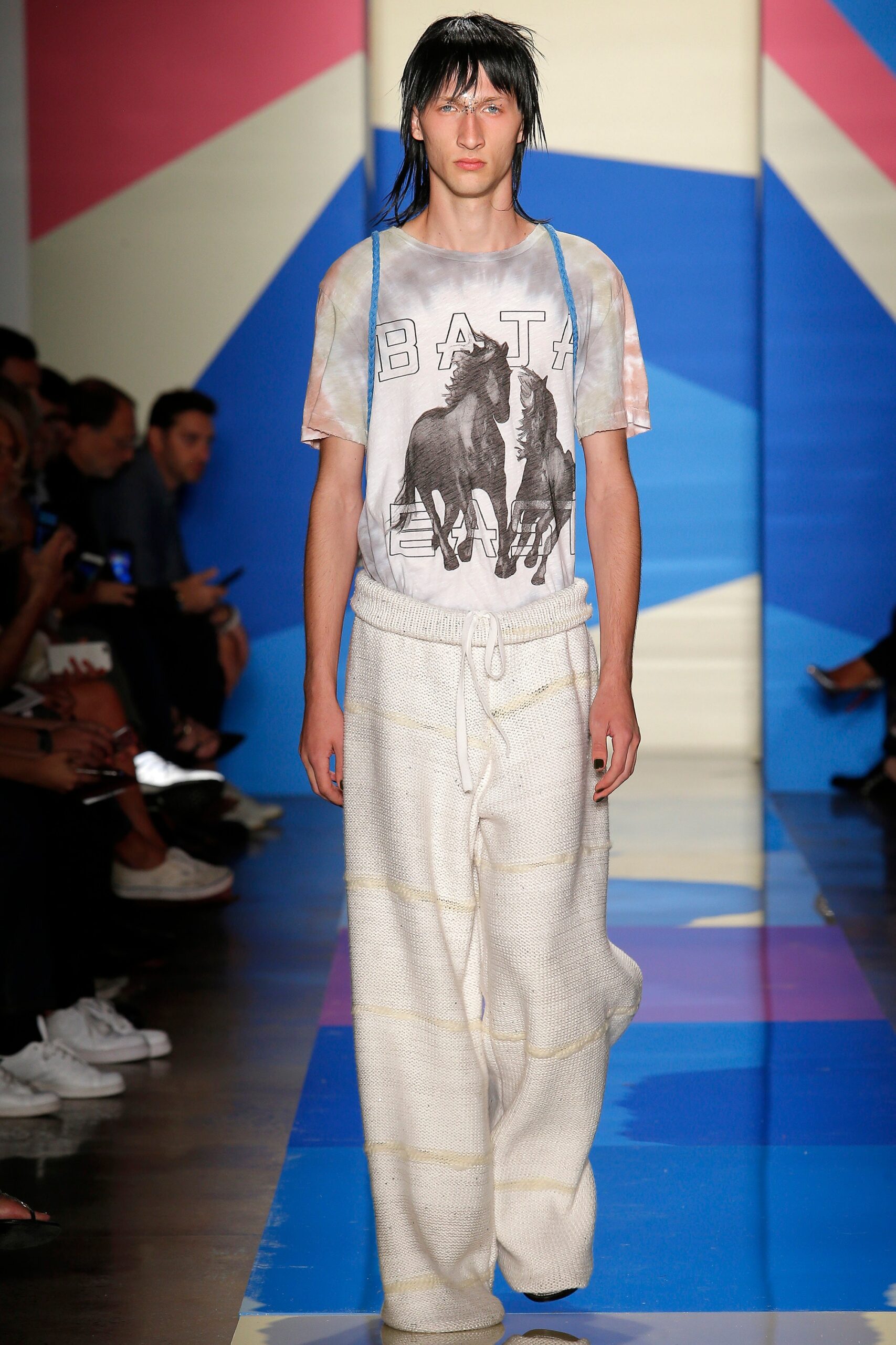 relaxed white t-shirt and pants