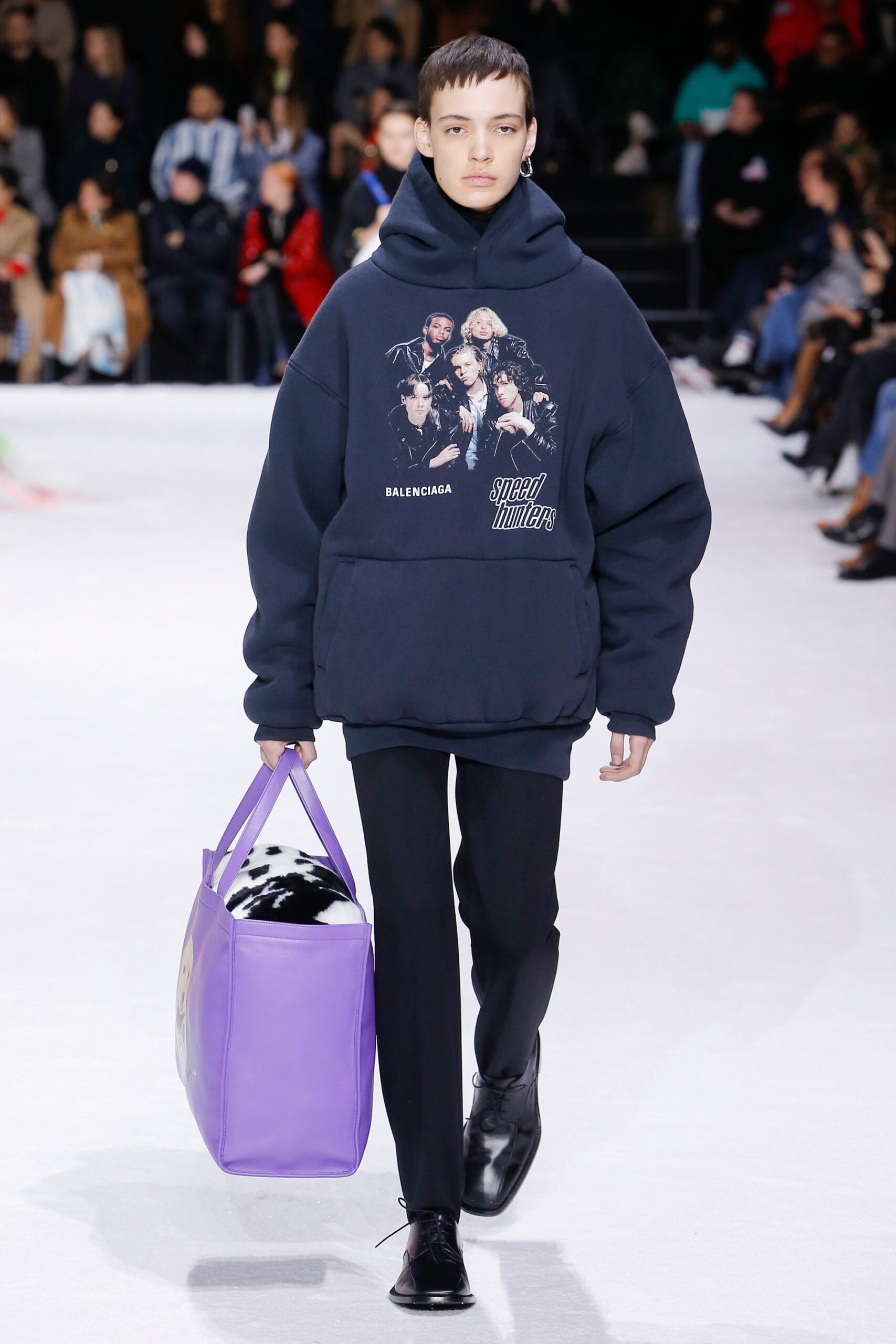 purple vinyl bag