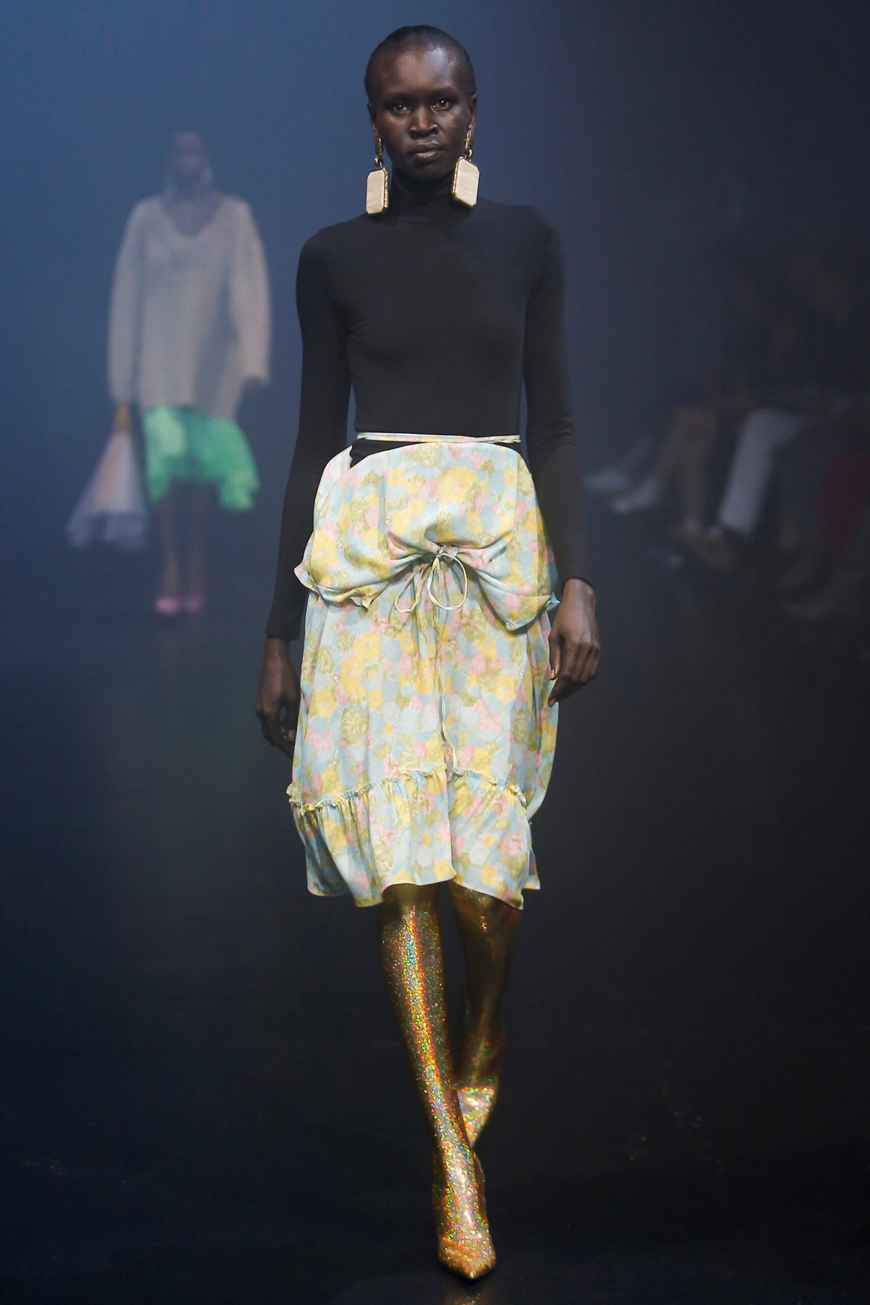 multi relaxed ruffled skirt