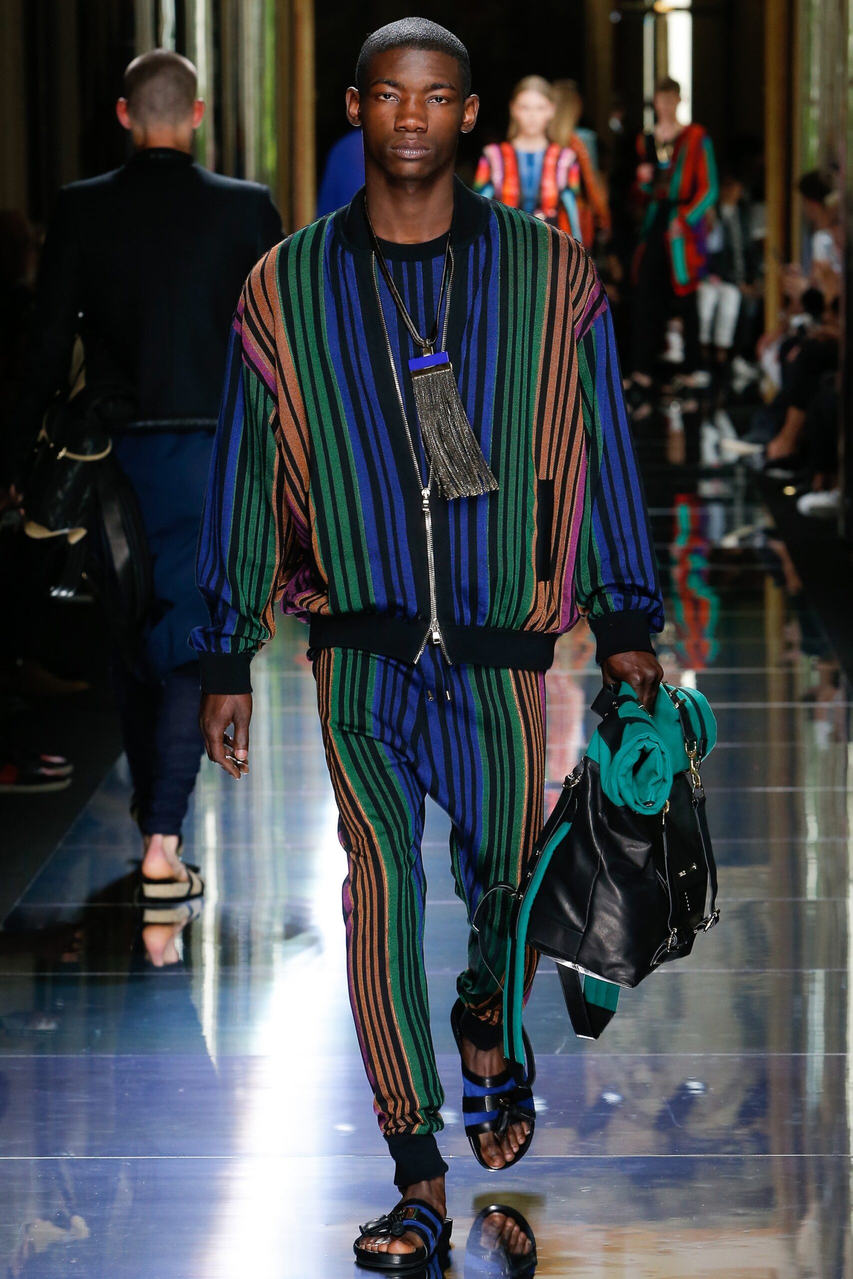 striped relaxed jacket and pants