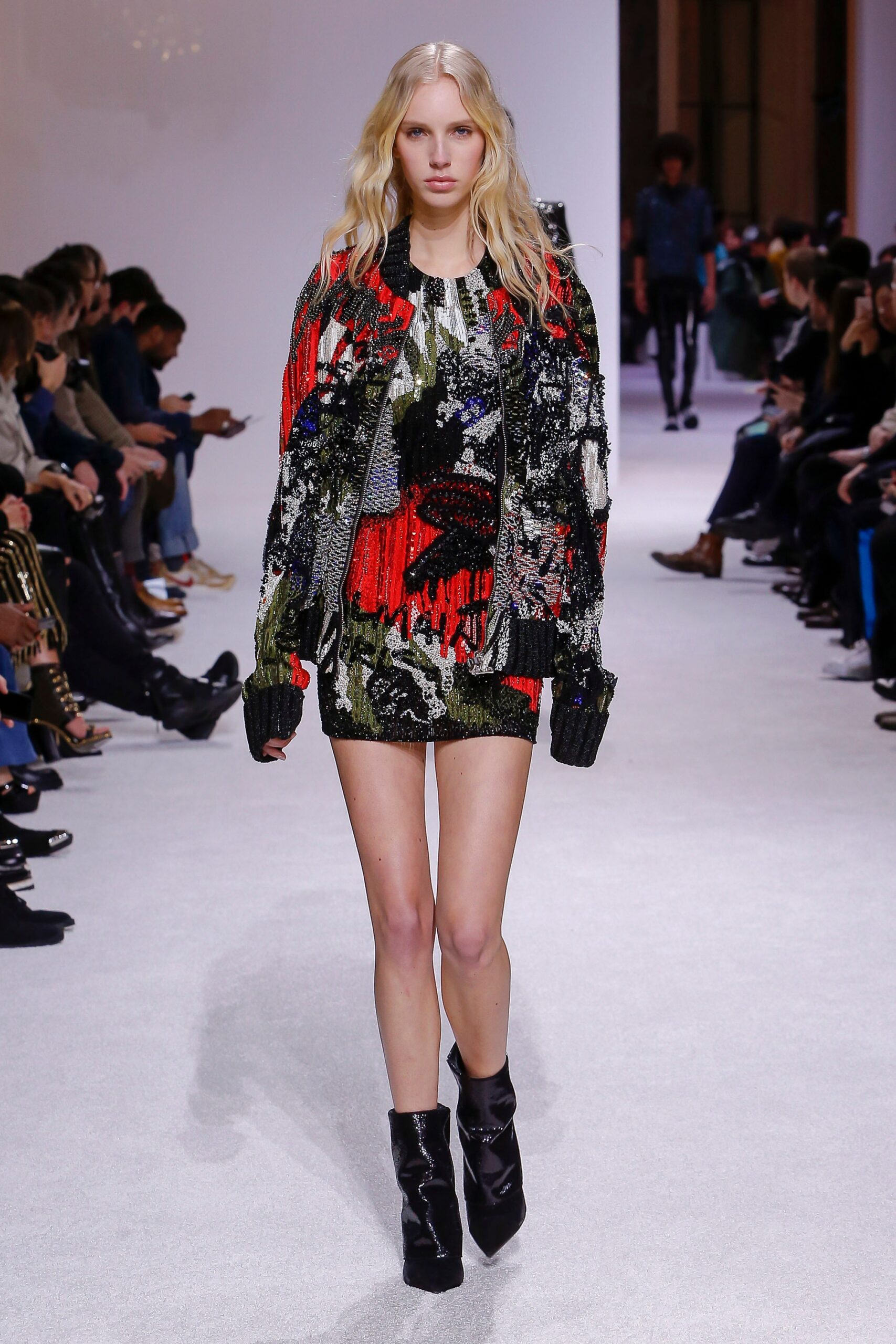 fitted mini dress with fringes
