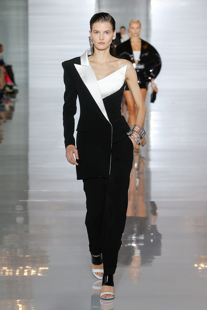 black and white fitted jumpsuit