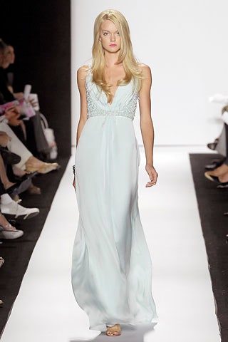 light blue silk gown