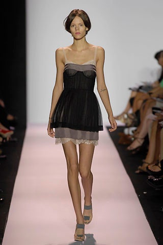 black and gray tiered mini dress