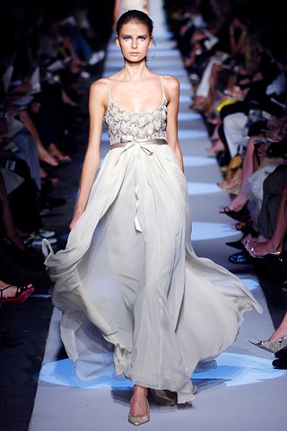ivory silk sleeveless gown