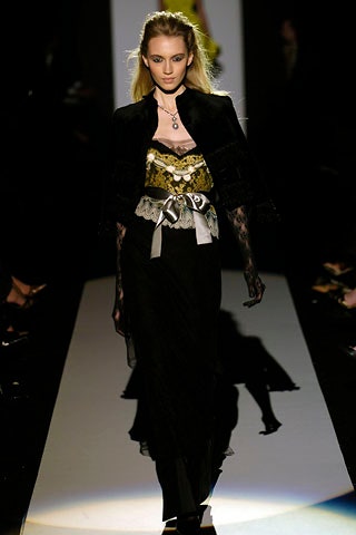black silk long-sleeve structured buttoned cape