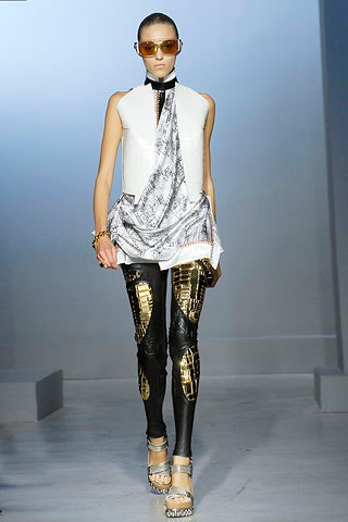 black vinyl fitted zippered shiny pants