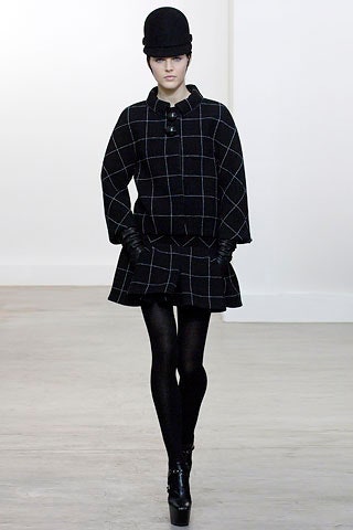 black wool long-sleeve collared fitted pleated mini dress