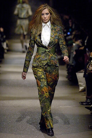 floral tailored suit with white shirt